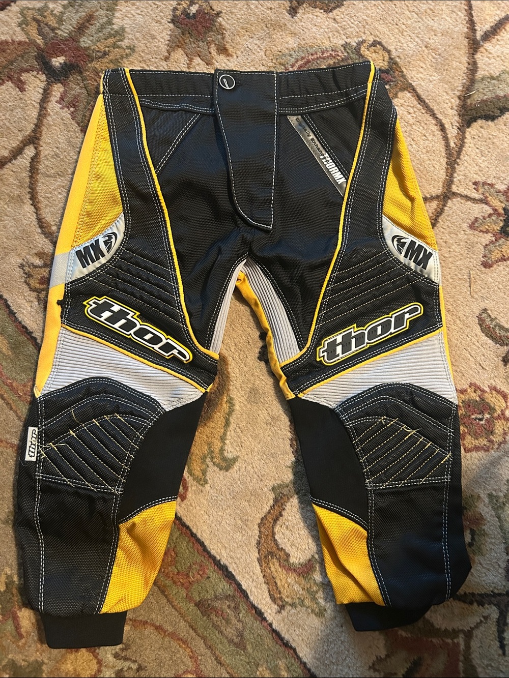 thor Black & Yellow Kids /Motocross Pants size 18